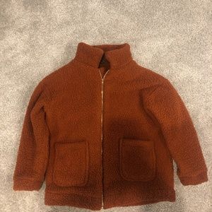 Burnt Orange Teddy Bear Coat